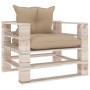 Garden furniture made of 6-piece pallets and pine wood cushions by vidaXL, Garden sets - Ref: Foro24-3066192, Price: 493,99 €...