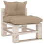 Garden furniture made of 6-piece pallets and pine wood cushions by vidaXL, Garden sets - Ref: Foro24-3066192, Price: 493,99 €...