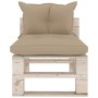 Garden furniture made of 6-piece pallets and pine wood cushions by vidaXL, Garden sets - Ref: Foro24-3066192, Price: 493,99 €...