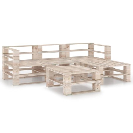 Juego de muebles de jardín de palets 5 piezas madera de pino de vidaXL, Conjuntos de jardín - Ref: Foro24-3066024, Precio: 23...