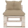 5-piece pallet garden furniture with pine wood cushions by vidaXL, Garden sets - Ref: Foro24-3066252, Price: 387,53 €, Discou...