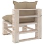 5-piece pallet garden furniture with pine wood cushions by vidaXL, Garden sets - Ref: Foro24-3066252, Price: 387,53 €, Discou...