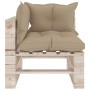 5-piece pallet garden furniture with pine wood cushions by vidaXL, Garden sets - Ref: Foro24-3066252, Price: 387,53 €, Discou...