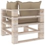 5-piece pallet garden furniture with pine wood cushions by vidaXL, Garden sets - Ref: Foro24-3066252, Price: 387,53 €, Discou...