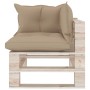 3-seater pallet garden sofa with pine wood cushions by vidaXL, Garden sets - Ref: Foro24-3066117, Price: 274,99 €, Discount: %