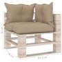 3-seater pallet garden sofa with pine wood cushions by vidaXL, Garden sets - Ref: Foro24-3066117, Price: 274,99 €, Discount: %