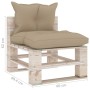 3-seater pallet garden sofa with pine wood cushions by vidaXL, Garden sets - Ref: Foro24-3066117, Price: 274,99 €, Discount: %