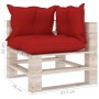 4-seater pallet garden sofa with pine wood cushions by vidaXL, Garden sets - Ref: Foro24-3066137, Price: 377,99 €, Discount: %