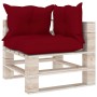 3-Sitzer-Gartensofa aus Paletten mit Kissen aus Kiefernholz von vidaXL, Gartensets - Ref: Foro24-3066123, Preis: 256,99 €, Ra...