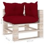 3-seater pallet garden sofa with pine wood cushions by vidaXL, Garden sets - Ref: Foro24-3066123, Price: 256,17 €, Discount: %