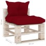 3-seater pallet garden sofa with pine wood cushions by vidaXL, Garden sets - Ref: Foro24-3066123, Price: 256,17 €, Discount: %