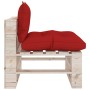 Central garden sofa made of pallets with pine wood cushions by vidaXL, Outdoor sofas - Ref: Foro24-3066077, Price: 73,99 €, D...