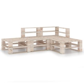 Juego de muebles de jardín de palets 4 piezas madera de pino de vidaXL, Conjuntos de jardín - Ref: Foro24-3066028, Precio: 18...