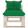 5-piece pallet garden furniture with pine wood cushions by vidaXL, Garden sets - Ref: Foro24-3066256, Price: 385,99 €, Discou...