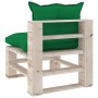 5-piece pallet garden furniture with pine wood cushions by vidaXL, Garden sets - Ref: Foro24-3066256, Price: 385,99 €, Discou...