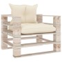 Garden pallet sofa with green pine wood cushions by vidaXL, Outdoor sofas - Ref: Foro24-3066043, Price: 86,13 €, Discount: %