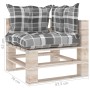 3-seater pallet garden sofa with pine wood cushions by vidaXL, Garden sets - Ref: Foro24-3066127, Price: 259,48 €, Discount: %