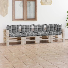 4-Sitzer-Palettensofa für den Garten mit Kissen aus Kiefernholz von vidaXL, Gartensets - Ref: Foro24-3066142, Preis: 381,99 €...