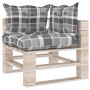 4-Sitzer-Palettensofa für den Garten mit Kissen aus Kiefernholz von vidaXL, Gartensets - Ref: Foro24-3066142, Preis: 381,49 €...