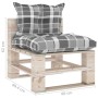 4-Sitzer-Palettensofa für den Garten mit Kissen aus Kiefernholz von vidaXL, Gartensets - Ref: Foro24-3066142, Preis: 381,49 €...