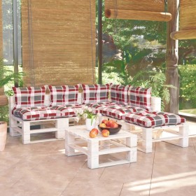 Garden furniture made of 6-piece pallets and pine wood cushions by vidaXL, Garden sets - Ref: Foro24-3066306, Price: 434,99 €...