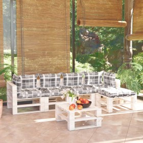 Muebles de jardín de palets 6 pzas y cojines madera de pino de vidaXL, Conjuntos de jardín - Ref: Foro24-3066322, Precio: 450...