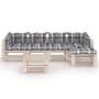 Garden furniture made of 6-piece pallets and pine wood cushions by vidaXL, Garden sets - Ref: Foro24-3066322, Price: 450,43 €...