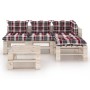 5-piece pallet garden furniture with pine wood cushions by vidaXL, Garden sets - Ref: Foro24-3066261, Price: 375,08 €, Discou...