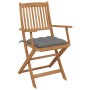 6 pcs folding garden chairs and solid acacia wood cushions by vidaXL, Garden chairs - Ref: Foro24-3065477, Price: 325,65 €, D...