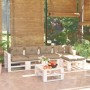 Muebles de jardín de palets 6 pzas y cojines madera de pino de vidaXL, Conjuntos de jardín - Ref: Foro24-3066312, Precio: 472...