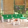 Garden furniture made of 6-piece pallets and pine wood cushions by vidaXL, Garden sets - Ref: Foro24-3066316, Price: 471,36 €...