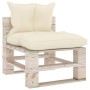 Garden furniture made of 6-piece pallets and pine wood cushions by vidaXL, Garden sets - Ref: Foro24-3066313, Price: 470,99 €...