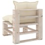 Garden furniture made of 6-piece pallets and pine wood cushions by vidaXL, Garden sets - Ref: Foro24-3066313, Price: 470,99 €...