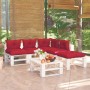 Garden furniture made of 6-piece pallets and pine wood cushions by vidaXL, Garden sets - Ref: Foro24-3066303, Price: 422,99 €...