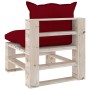 Garden furniture made of 6-piece pallets and pine wood cushions by vidaXL, Garden sets - Ref: Foro24-3066303, Price: 422,99 €...