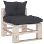 Garden furniture made of 6-piece pallets and pine wood cushions by vidaXL, Garden sets - Ref: Foro24-3066310, Price: 471,40 €...