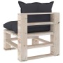 Garden furniture made of 6-piece pallets and pine wood cushions by vidaXL, Garden sets - Ref: Foro24-3066310, Price: 471,40 €...