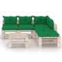 Garden furniture made of 6-piece pallets and pine wood cushions by vidaXL, Garden sets - Ref: Foro24-3066301, Price: 436,68 €...