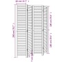 Biombo separador de 4 paneles madera maciza Paulownia blanco by , Room dividers - Ref: Foro24-358835, Price: 120,78 €, Discou...