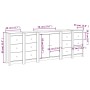 Massiver Kiefernholzschrank in Weiß 230 x 35 x 80 cm von vidaXL, Sideboards - Ref: Foro24-3114085, Preis: 400,59 €, Rabatt: %