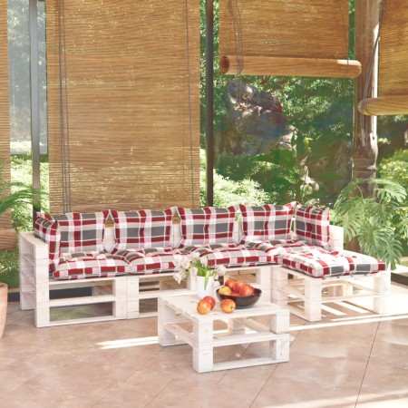 Muebles de jardín de palets 6 pzas y cojines madera de pino de vidaXL, Conjuntos de jardín - Ref: Foro24-3066321, Precio: 458...