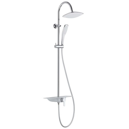 SCHÜTTE Shower with single lever mixer and WATERWAY tray Chrome-White by SCHÜTTE, shower heads - Ref: Foro24-435032, Price: 1...