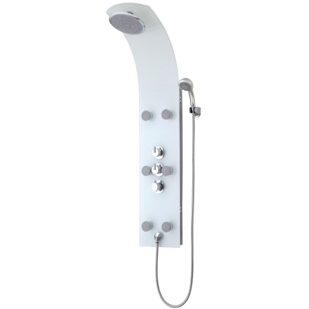 SCHÜTTE Glass shower panel and thermostatic mixer LANZAROTE white by SCHÜTTE, shower heads - Ref: Foro24-435034, Price: 460,3...