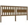 Honey brown solid wood bed frame and headboard 200x200 cm by vidaXL, Beds and slatted bases - Ref: Foro24-3194334, Price: 181...