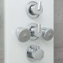 SCHÜTTE Glass shower panel and thermostatic mixer LANZAROTE white by SCHÜTTE, shower heads - Ref: Foro24-435034, Price: 460,3...