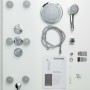 SCHÜTTE Glass shower panel and thermostatic mixer LANZAROTE white by SCHÜTTE, shower heads - Ref: Foro24-435034, Price: 460,3...