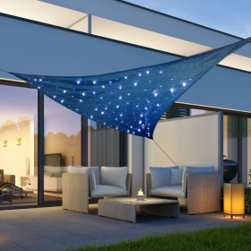 HI Solarmarkise mit 100 hellblauen LEDs 3,6x3,6x3,6 m von HI, Sonnenschirme - Ref: Foro24-435327, Preis: 54,99 €, Rabatt: %