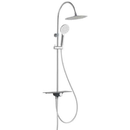 SCHÜTTE Overhead shower set with side tray AQUASTAR chrome-anthracite by SCHÜTTE, shower heads - Ref: Foro24-435031, Price: 1...