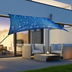 HI Solar awning with 100 light blue LEDs 2x3 m by HI, Umbrellas - Ref: Foro24-435328, Price: 70,99 €, Discount: %