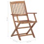 Folding garden chairs 6 pcs solid acacia wood by vidaXL, Garden chairs - Ref: Foro24-3065521, Price: 293,26 €, Discount: %